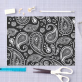 zwart-wit Classic Paisley Pattern Tissuepapier (Craft)
