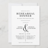  Zwart-Wit Classic Repetitie Diner Kaart (Voorkant)