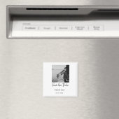 ZWART WIT CLASSICsaveer de datum voeg QR naam datu Magneet (Insitu (Vaatwasser))