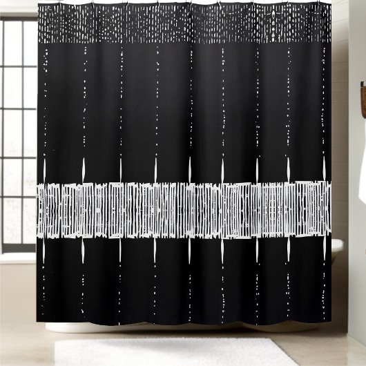 Zwart-wit Classy Douchegordijn Stijl 1