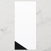 Zwart & Wit Classy Driehoek Bruiloft Menu Kaart (Achterkant)