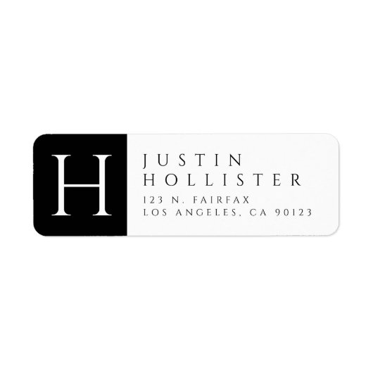 Zwart & Wit | Classy retouradres Etiket (Voorkant)