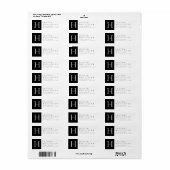 Zwart & Wit | Classy retouradres Etiket (Full Sheet)