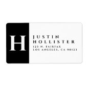 Zwart & Wit | Classy vet retouradres Etiket (Voorkant)