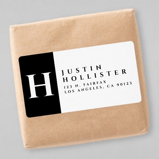 Zwart & Wit | Classy vet retouradres Etiket