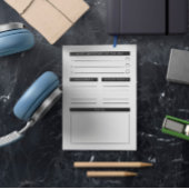 Zwart Wit Clean Daily Planner Post-it® Notes