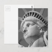 Zwart-wit close-up beeld van vrijheid briefkaart (Voorkant / Achterkant)