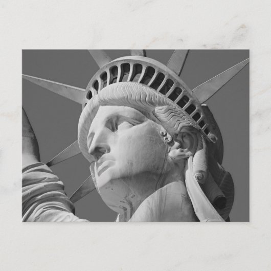 Zwart-wit close-up beeld van vrijheid briefkaart (Voorkant)