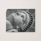 Zwart-wit close-up beeld van vrijheid legpuzzel (Horizontaal)