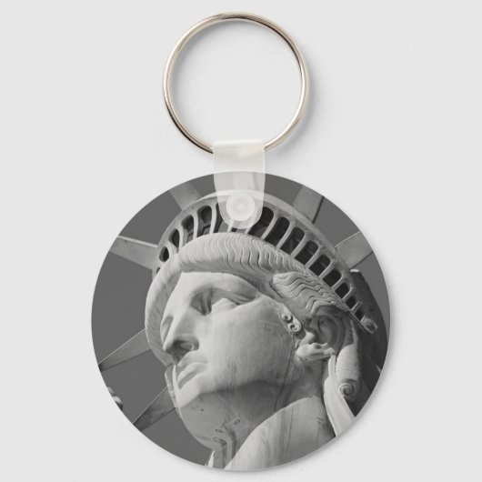 Zwart-wit close-up beeld van vrijheid sleutelhanger (Voorkant)