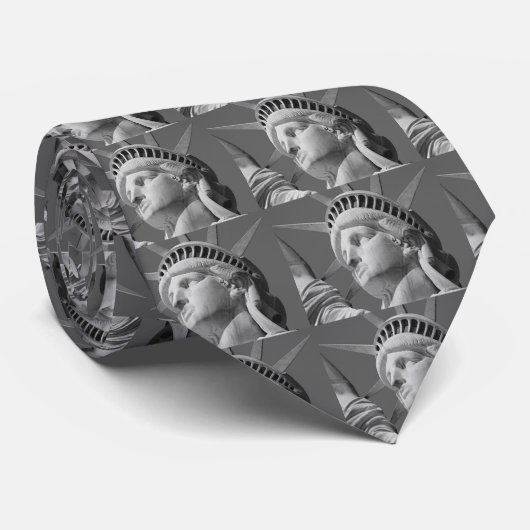 Zwart-wit close-up beeld van vrijheid stropdas (Opgerold)