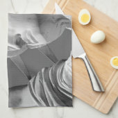 Zwart-wit close-up beeld van vrijheid theedoek (Quarter Fold)