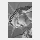 Zwart-wit close-up beeld van vrijheid theedoek (Verticaal)