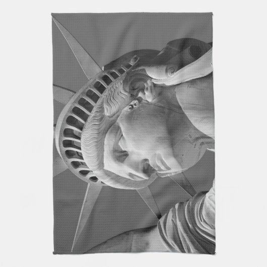 Zwart-wit close-up beeld van vrijheid theedoek (Verticaal)