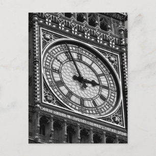 Zwart Wit Close-up Big Ben Klokkentoren Briefkaart