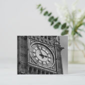 Zwart Wit Close-up Big Ben Klokkentoren Briefkaart (Staand voorkant)