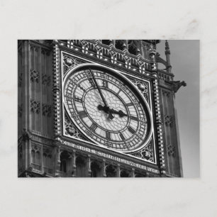 Zwart Wit Close-up Big Ben Klokkentoren Briefkaart