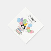 Zwart Wit Cockapoo Cavapoo Verjaardagsfeestpapier Servet (Hoek)