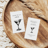 Zwart-wit cocktail professionele barman visitekaartje