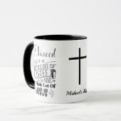 zwart-wit, Coffee & Jesus, Christelijk Mok (Voorkant links)