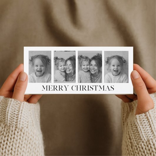 Zwart-wit collage foto Prettig kerstfeest