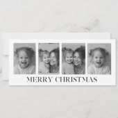 Zwart-wit collage foto vrolijk kerstfeest (Voorkant)