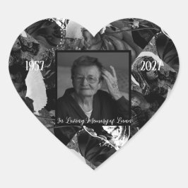 Zwart-wit collage Katholieke christelijke foto Hart Sticker