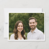 Zwart-wit Collage Trouw Trouwkaart Bedankt Save The Date (Achterkant)