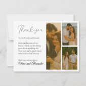Zwart-wit Collage Wedding Bedankt Card Save The Date (Voorkant)