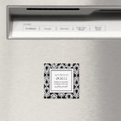 Zwart-wit Collectie Opslaan Datum magneet (Insitu (Vaatwasser))