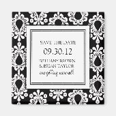 Zwart-wit Collectie Opslaan Datum magneet (Voorkant)