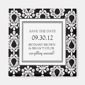 Zwart-wit Collectie Opslaan Datum magneet