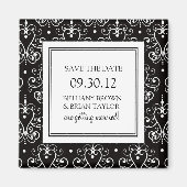 Zwart-wit Collectie Opslaan Datum magneet (Voorkant)