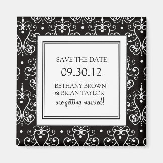 Zwart-wit Collectie Opslaan Datum magneet