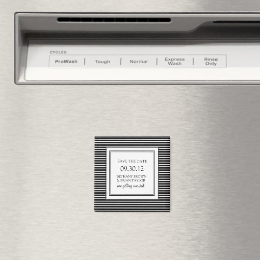 Zwart-wit Collectie Opslaan Datum magneet (Insitu (Vaatwasser))