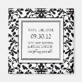 Zwart-wit Collectie Opslaan Datum magneet (Voorkant)