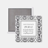 Zwart-wit Collectie Opslaan Datum magneet (Voorkant / Achterkant)