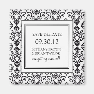 Zwart-wit Collectie Opslaan Datum magneet