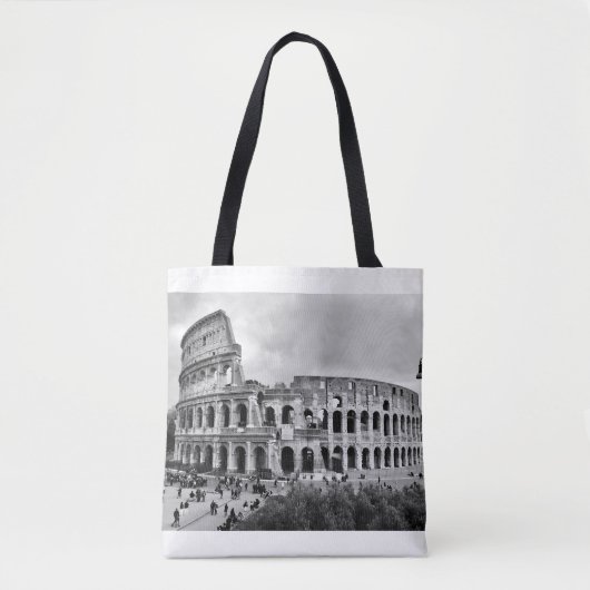 Zwart-wit Colosseum Rome Canvas tas (Voorkant)