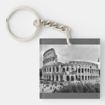 Zwart-wit Colosseum Rome Sleutelhanger Sleutelhang