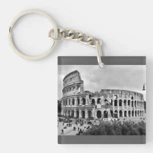 Zwart-wit Colosseum Rome Sleutelhanger Sleutelhang