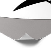 Zwart-wit Comedy en Drama Maskers Poster (Hoek)