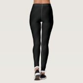 Zwart-wit Comfy Cozy Sportkleding Workout Chic Leggings (Achterkant)