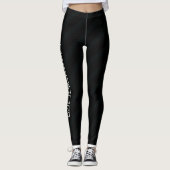 Zwart-wit Comfy Cozy Sportkleding Workout Chic Leggings (Voorkant)