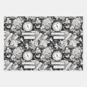 Zwart-wit comics patroon inpakpapier vel (Voorkant 2)