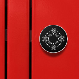 Zwart-wit | Concentrische cirkels Decoratieve knop