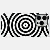 Zwart & Wit Concentrische Cirkels Optische Illusie Case-Mate iPhone Case (Achterkant (horizontaal))