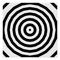 Zwart & Wit Concentrische Cirkels Optische Illusie
