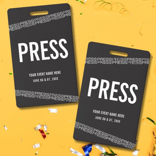 Zwart-Wit Concert All Access Pas Pers Badge