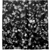 Zwart-wit confetti douchegordijn (Voorkant)